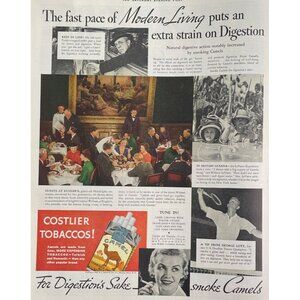 Camel Cigarettes Vintage Print Ad 1936 Winston-Salem NC u George Lott